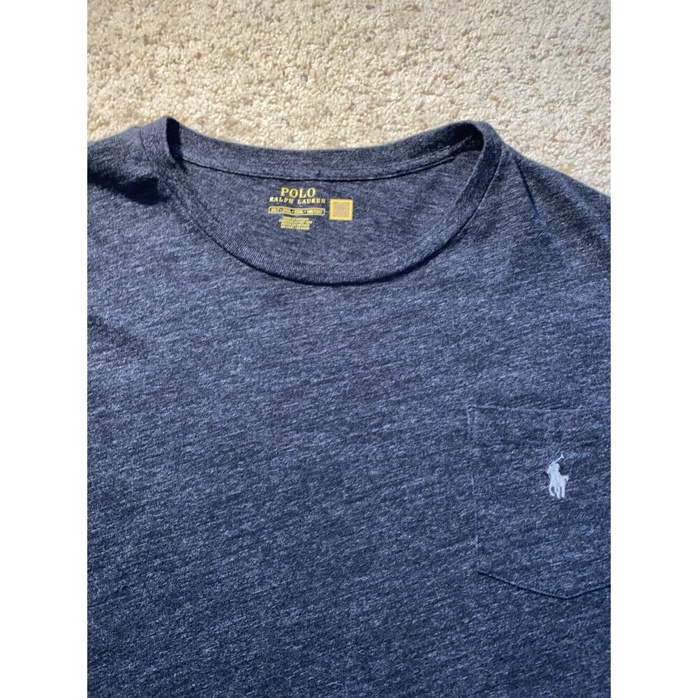 Polo Ralph Lauren Mens 2XL Navy Cotton Pocket Tee Work Shirt - Picture 4 of 11